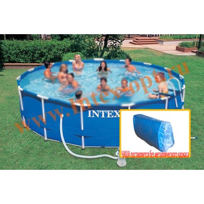 INTEX 12456(10585) Чаша для круглых каркасных бассейнов Metal Frame 457х107 см (для бассейнов арт.28234, 54940, 56949)
