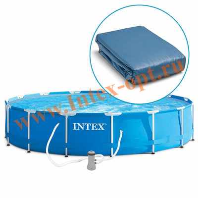INTEX 10616 Чаша для круглых каркасных бассейнов Metal Frame 366х76 см (для бассейнов арт 28210, 28212)