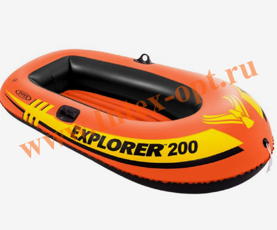 Двухместная надувная лодка 185х94х41 см, Explorer 200, без аксессуаров, Intex 58330