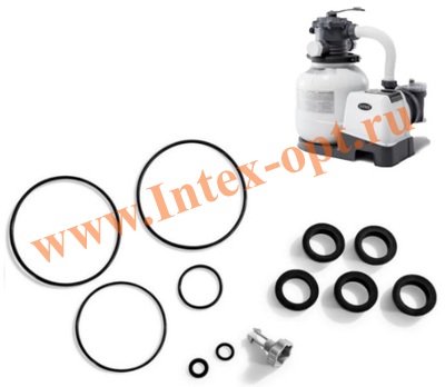 INTEX 25013 Комплект уплотнителей и воздушного спускного клапана для песчаных фильтр-насосов.