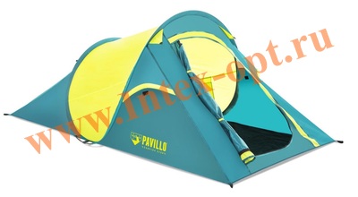 Палатка кемпинговая 2-х местная 220x120x90см "Coolquick 2" , 1 слой, 180Т polyester PU, 1500мм, 110гр/м2 PE,Bestway 68097