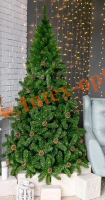 Новогодняя елка искусственная, интерьерная "Снежная королева" люкс, с шишками 150 см.