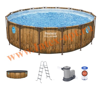 ��������� ������� Bestway 56725 Power Steel Swim Vista 488�122 �� (������ ��������)