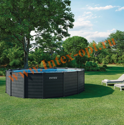   26384 Intex Graphite Gray Panel Pool 478  124 , 