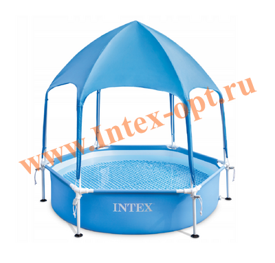 Каркасный бассейн с навесом Canopy Metal Frame Pool 183х38см