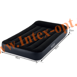 Односпальный надувной матрас 99х191х25 см, Pillow Rest Classic Fiber Tech, без насоса, Intex 64141