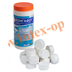 Лонгафор 1кг, хлор для бассейна, медленнорастворимые таблетки по 20 гр, Маркопул кемиклс М18