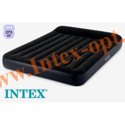 INTEX 64143 Матрас надувной Pillow Rest Classic Fiber-Tech, 152х203х25см (без насоса)