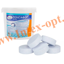 Лонгафор 5кг, хлор для бассейна, медленнорастворимые таблетки по 200 гр, Маркопул кемиклс М17