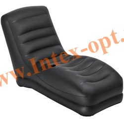 INTEX 68585 Надувное кресло-шезлонг Mega Lounge 81х173х91 см(без насоса)чёрное