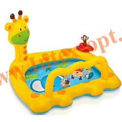INTEX 57105 Надувной детский бассейн Жираф Smiley Giraffe Baby Pool 112х91х72 см(от 1 до 3 лет)