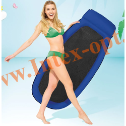 Надувной матрас сетка с подголовником 178х94 см, пляжный матрас для плавания, нагрузка до 100 кг, синий, без насоса, Intex 58836