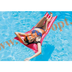 Надувной матрас для плавания 183х69 см, одноместный, розовый матовый, до 100 кг, от 8 лет, без насоса, Intex 59703