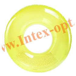 Надувной круг для плавания 76 см, Transparent Tubes прозрачный, Intex 59260