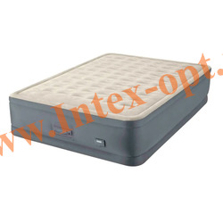 INTEX 64926 Надувная кровать PremAire II Elevated Airbed 152х203х46 см (со встроенным насосом 220В)