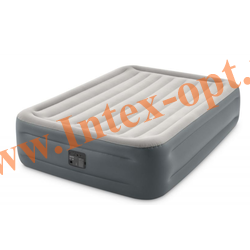 INTEX 64126 Надувная кровать Dura-Beam Plus 152х203х46 см, встроенный насос 220V