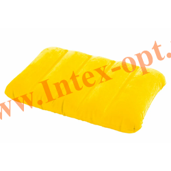 Детская надувная подушка 43х28х9 см, флокированная, желтая, от 3-х лет, макс.нагрузка до 25 кг.,без насоса, intex 68676